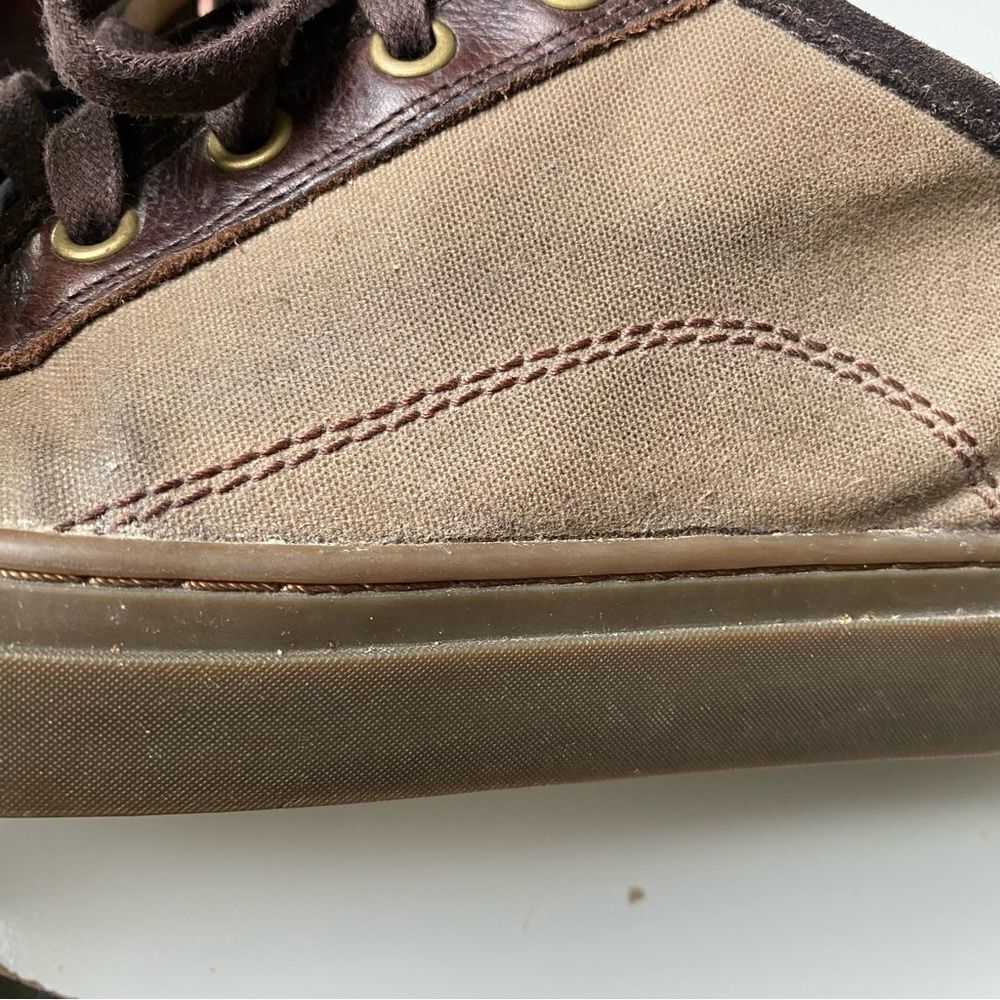 Frye Justin Low lace up sneaker leather canvas size 9 - Picture 12 of 12